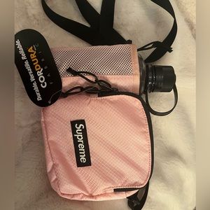 Pink supreme side bag